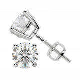 Central Diamond Center Round Cut CVD Lab-grown Diamond Stud Earrings 14K solid Gold from 0.20ct to 2.00ct E-F VS-SI