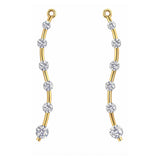 Earring Jacket for Stud Earrings in Solid 925 Sterling Silver made with Pure Brilliance Zirconia CZ