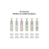 Central Diamond Center As You Go Add a Birthstone Gold Plated Sterling Silver Mother's Necklace w/ 1-7 Birthstones