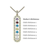 Central Diamond Center As You Go Add a Birthstone Gold Plated Sterling Silver Mother's Necklace w/ 1-7 Birthstones