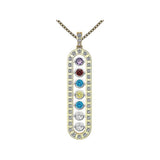 Central Diamond Center As You Go Add a Birthstone Gold Plated Sterling Silver Mother's Necklace w/ 1-7 Birthstones