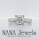 NANA Jewels 1to4ct Simulated Diamond Engagement ring Cushion Solitaire Lucita Cz & Silver