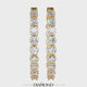 Zsa Zsa Oval Hoop Earrings Solid 925 Sterling Silver w/ Pure Brilliance Zirconia, Simulated Diamond Hoops