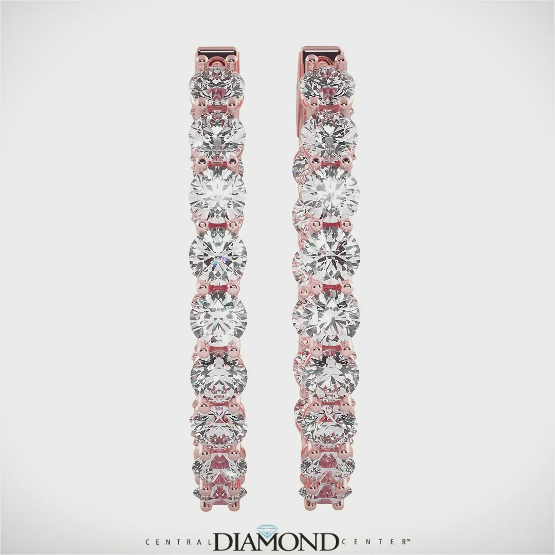 Sterling silver oval hoop earrings for women.