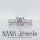 NANA Jewels 1to4ct Simulated Diamond Engagement ring Cushion Solitaire Lucita Cz & Silver