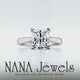 NANA Jewels 1 to4ct Simulated Diamond Engagement ring Princess Solitaire Lucita Cz & Silver