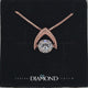 Central Diamond Center Omega Dancing Gemstone Necklace for Women in 925 Sterling Silver & Pure Brilliance Zirconia CZ