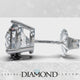 14K Gold Post & Sterling Silver Pure Brilliance Zirconia 3 Prong Martini Style Stud Earrings 1.0ct to 4ct