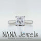 NANA Jewels 1 to4ct Simulated Diamond Engagement ring Princess Solitaire Lucita Cz & Silver