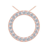Central Diamond Center Sterling Silver Circle of Life Pendant Necklace – 5.00 Carat Cubic Zirconia (27 Stones, 3.50mm Each) – 925 Silver, 5g – Eternal Love Jewelry for Women