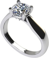 NANA Jewels Lucita Round Cut Solitaire Wedding Engagement Ring Series in 14K Gold w/Pure Brilliance Zirconia Simulated Diamond