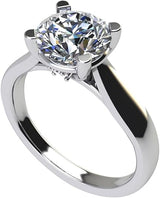 NANA Jewels Lucita Round Cut Solitaire Wedding Engagement Ring Series in 14K Gold w/Pure Brilliance Zirconia Simulated Diamond