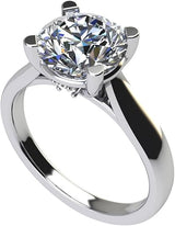 NANA Jewels Lucita Round Cut Solitaire Wedding Engagement Ring Series in 14K Gold w/Pure Brilliance Zirconia Simulated Diamond