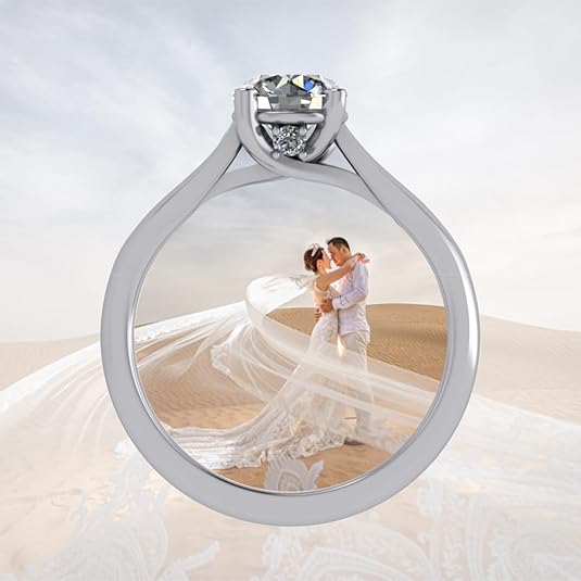 NANA Jewels Lucita Round Cut Solitaire Wedding Engagement Ring Series in 14K Gold w/Pure Brilliance Zirconia Simulated Diamond