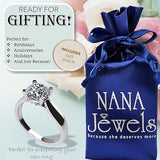 NANA Jewels Lucita Round Cut Solitaire Wedding Engagement Ring Series in 14K Gold w/Pure Brilliance Zirconia Simulated Diamond