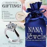 NANA Jewels Lucita Round Cut Solitaire Wedding Engagement Ring Series in 14K Gold w/Pure Brilliance Zirconia Simulated Diamond