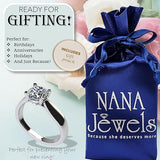 NANA Jewels Lucita Round Cut Solitaire Wedding Engagement Ring Series in 14K Gold w/Pure Brilliance Zirconia Simulated Diamond
