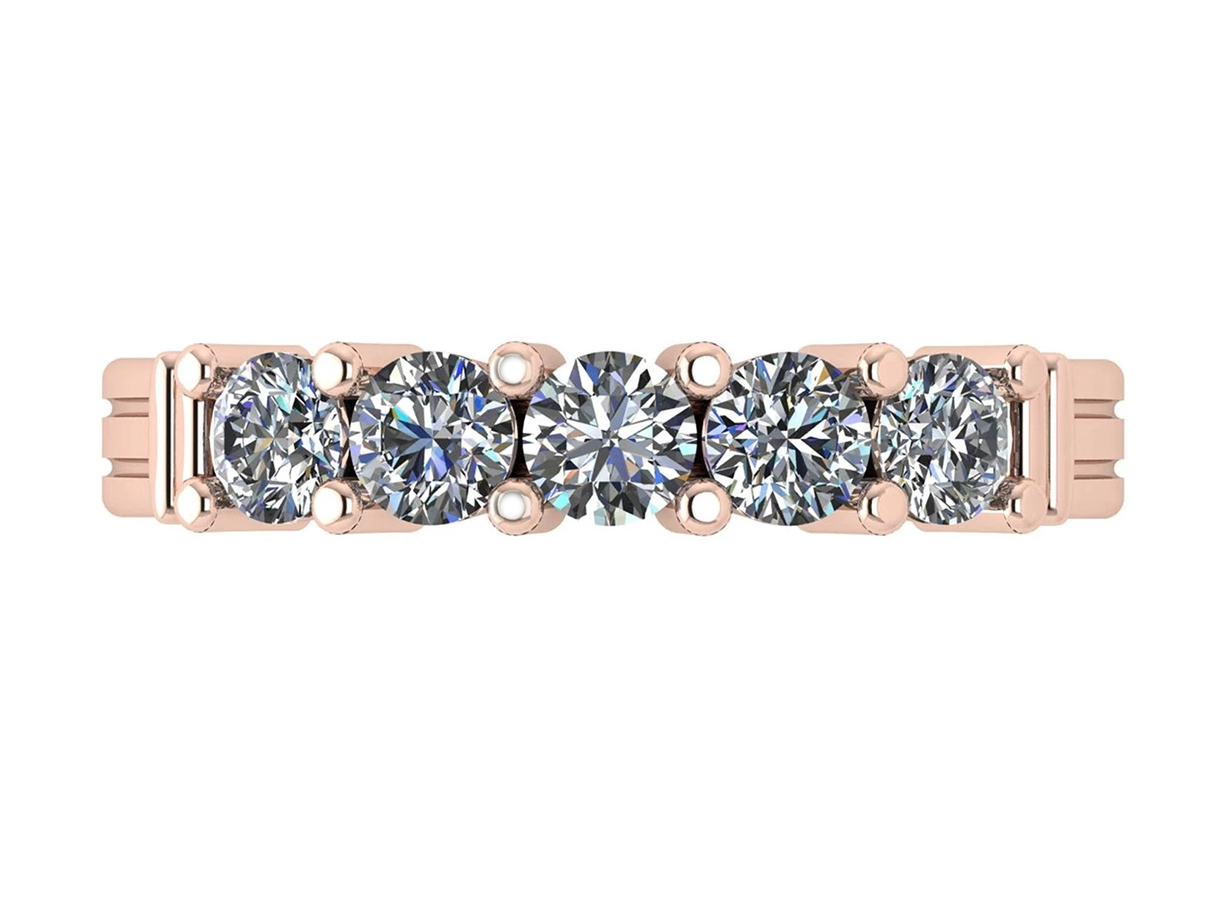NANA Jewels Simulated 5 Stone 1carat Diamond Engagement Ring Wedding Ring CZ-Silver-10K or 14k Gold