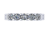 NANA Jewels Simulated 5 Stone 1carat Diamond Engagement Ring Wedding Ring CZ-Silver-10K or 14k Gold