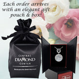 Central Diamond Center Sterling Silver Tree of Life Pendant Necklace or Earrings with CZ and Mother of Pearl – Gift for Women