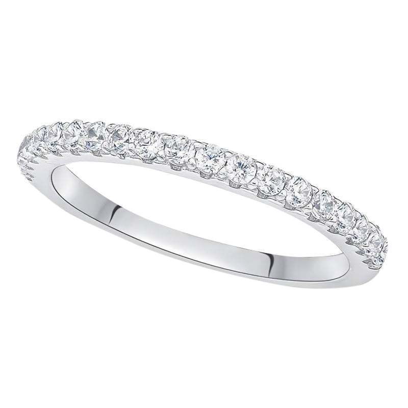 NANA Jewels Wedding Band CZ Ring 3/8cttw Stackable Ring in Solid 10K Gold w/Pure Brilliance Zirconia, Fashion Ring