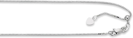 Central Diamond Center Adjustable Box Chain - Made in Italy