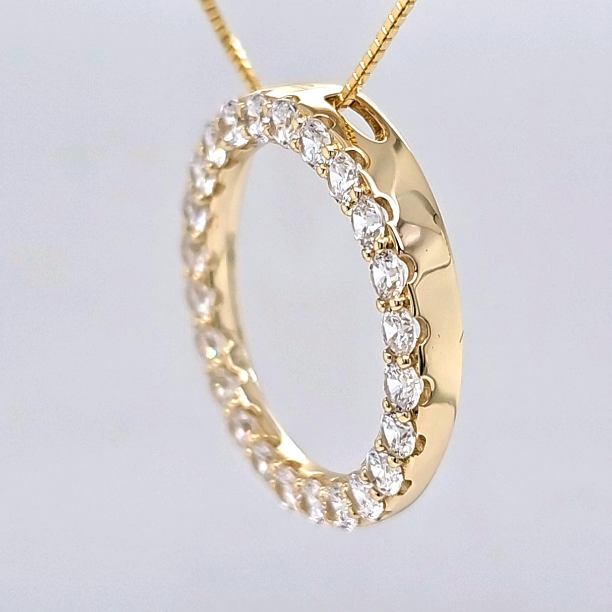 Central Diamond Center Sterling Silver Circle of Life Pendant Necklace – 5.00 Carat Cubic Zirconia (27 Stones, 3.50mm Each) – 925 Silver, 5g – Eternal Love Jewelry for Women